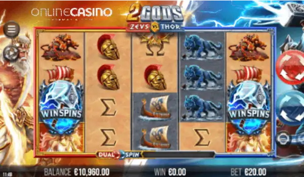 2 Gods Zeus vs Thor Gokkasten 