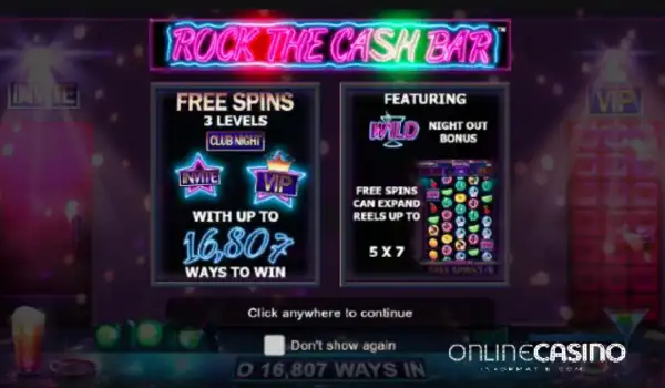 Rock The Cash Bar Casino Slots
