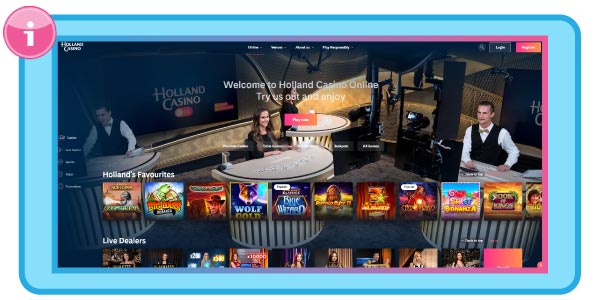 welkomstpagina holland casino online