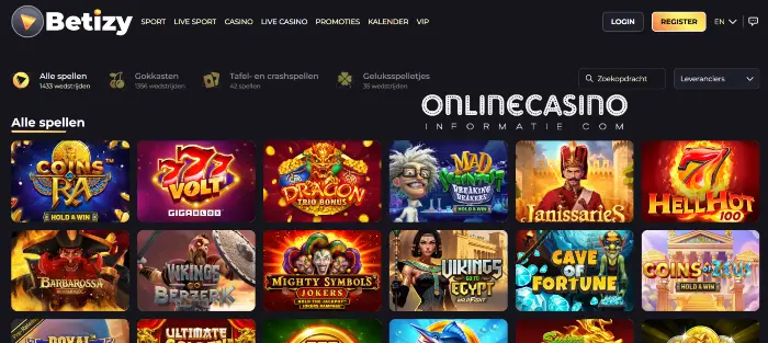 Alle spellen aanbod ervan