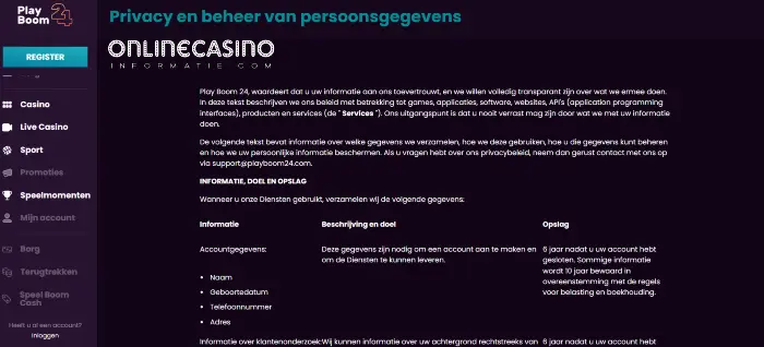 Persoonsgegevens en de behering regels