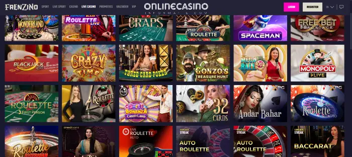 Live casino en zijn aanbod