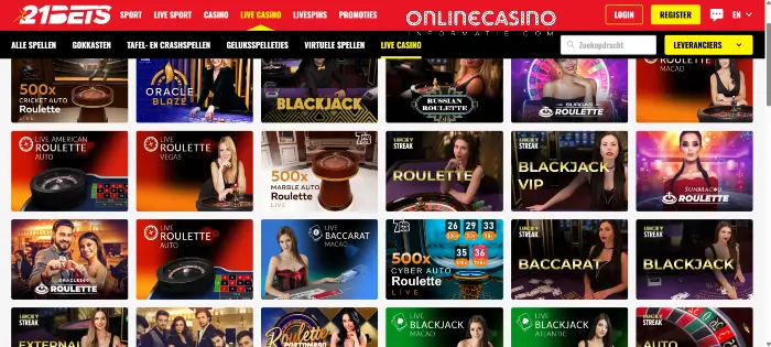 Live Casino en het aanbod