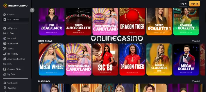 Online live casino games