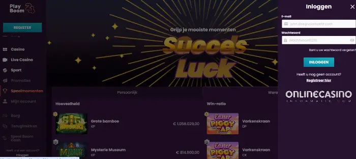 Inloggen en registreren op elk moment