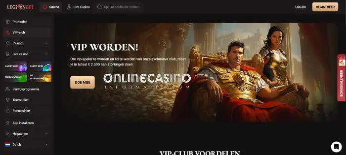 VIP-programma van LegionBet Casino