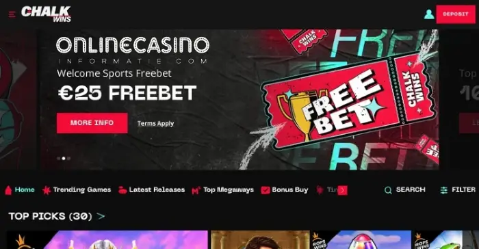 Homepagina Casino en zijn bonus