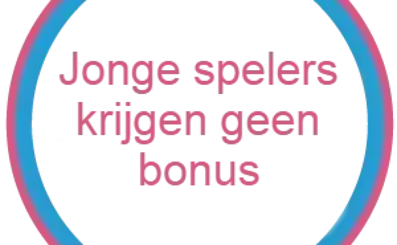 Jonge spelers krijgen geen bonus