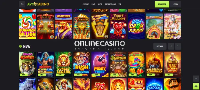 Slots en games Avo Casino