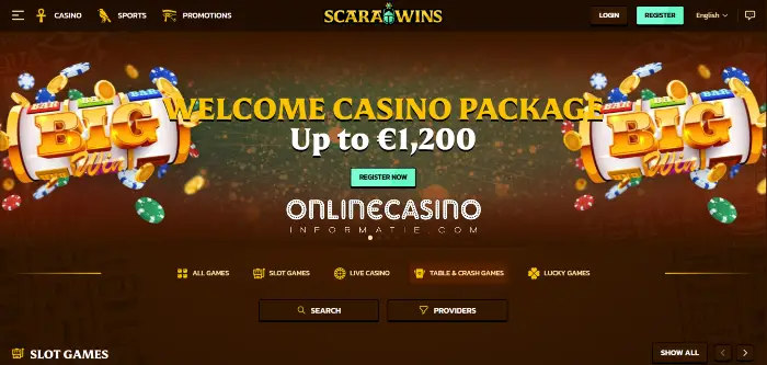 Bonus op de homepage