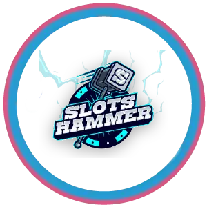 Slothammer Casino logo in cirkel