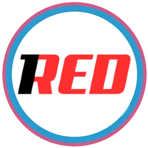 1Red Casino logo in cirkel