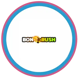 BonRush Casino logo in een cirkel