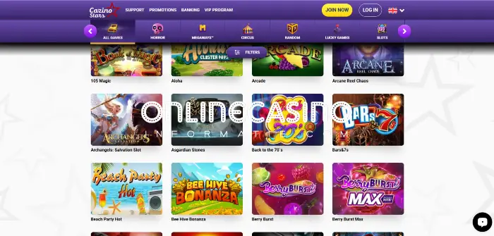 Games van Cazino Stars
