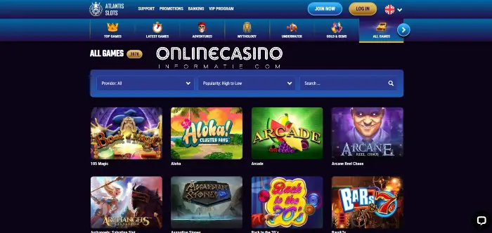 Games van AtlantisSlots