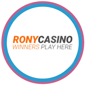 Logo van Ronycasino in cirkel