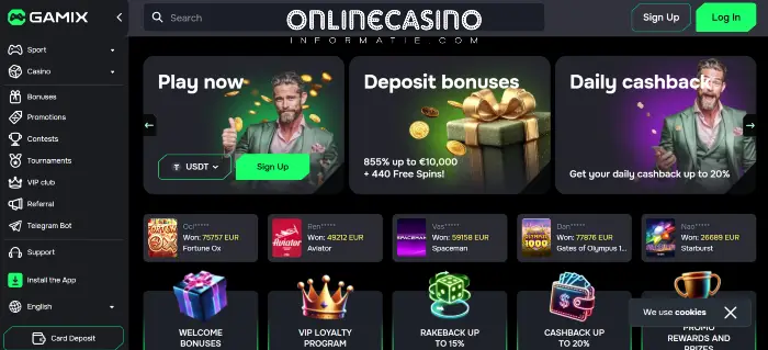 gamix casino bonus