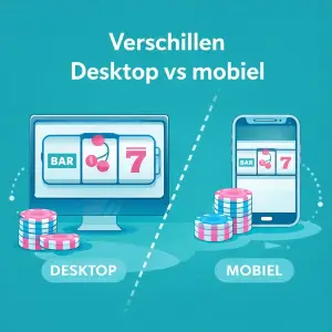 Illustratie van Casino spellen op mobiel vs op desktop