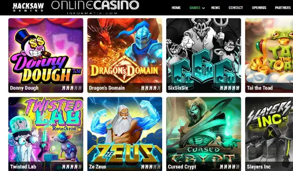 Hacksaw Gaming Spel provider